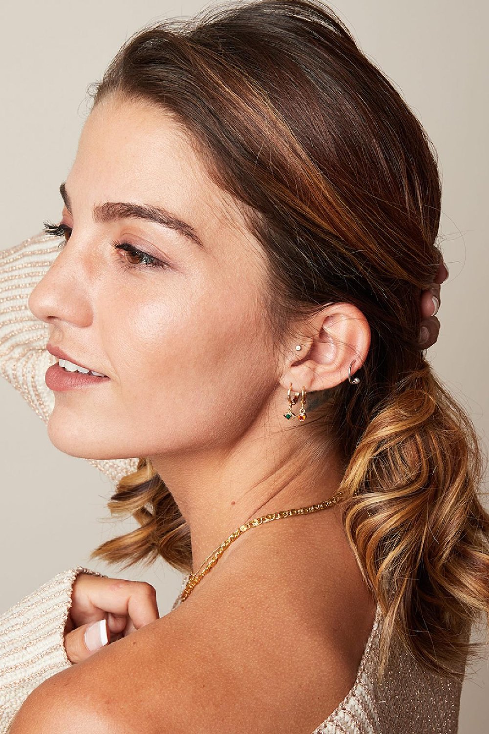 Boucles d'Oreilles Resonate Argenté Cuivré h5Image4